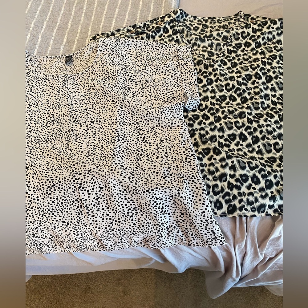 💜2 Emory Rose and SHEIN shirts size xl black and white classic colors